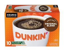 Dunkin' Original Blend Coffee, Medium Roast, Keurig K Cup Pods, 10 Count Box