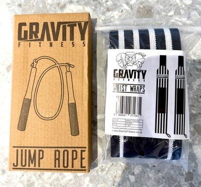 Gravity Fitness Handgelenkstützen + Springseil - Kraft- & Cardiotraining Bundle