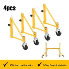 Set of Scaffolding Outriggers with Casters for Baker-Style Scaffolding 4 Pack