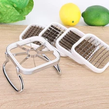 French Fries Hand Cutter,French Fry Cutter Stainless Steel Potato Slicer Seasoni