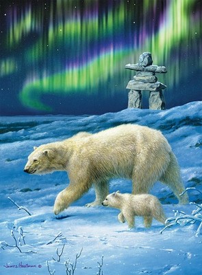 Northern Lights Bears 1000-Piece Jigsaw Puzzle