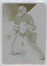 2019 Upper Deck SP Game Used Printing Plate Yellow 1/1 Connor Hellebuyck #11 8tn