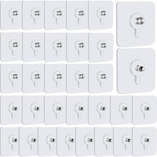 Klebepads Haken Bilderhaken Selbstklebend Wandhaken 30 Stück transparent