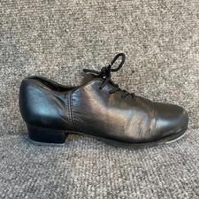 Capezio Cadence Black Leather Tap Dance Shoe Kids Size 2 M CG19 Oxford Full Sole