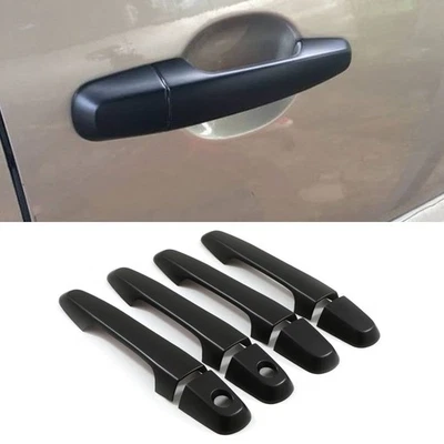 KIT PROTECTIONS POIGNÉES DE PORTE ABS NOIR POUR MITSUBISHI L200 TRITON 05-10 - Photo 1/4