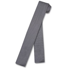 Biagio KNITTED Neck Tie Solid CHARCOAL GREY Color Mens Knit NeckTie