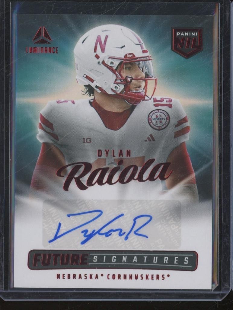 2025 Panini Luminance DYLAN RAIOLA Prospect Auto Future Signatures Red MWI1