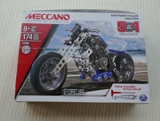 Meccano Robotics Erectors Motorcycles 5 in 1 Metal Model Kit 17202 New Open Box