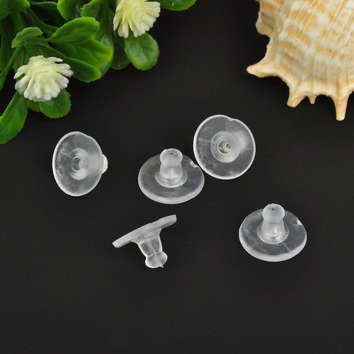 100 Pcs Fermoirs De Boucles D'oreilles Accessoires Pour En Silicone Bouchon