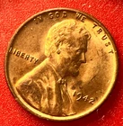 1942-P Lincoln Wheat Cent Penny GEM RED BU From an Original Bank Roll