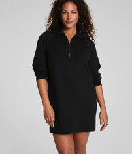 LIMITED STOCK! SPANX AirEssentials® Half Zip Dress, Very Black | Buy Now!