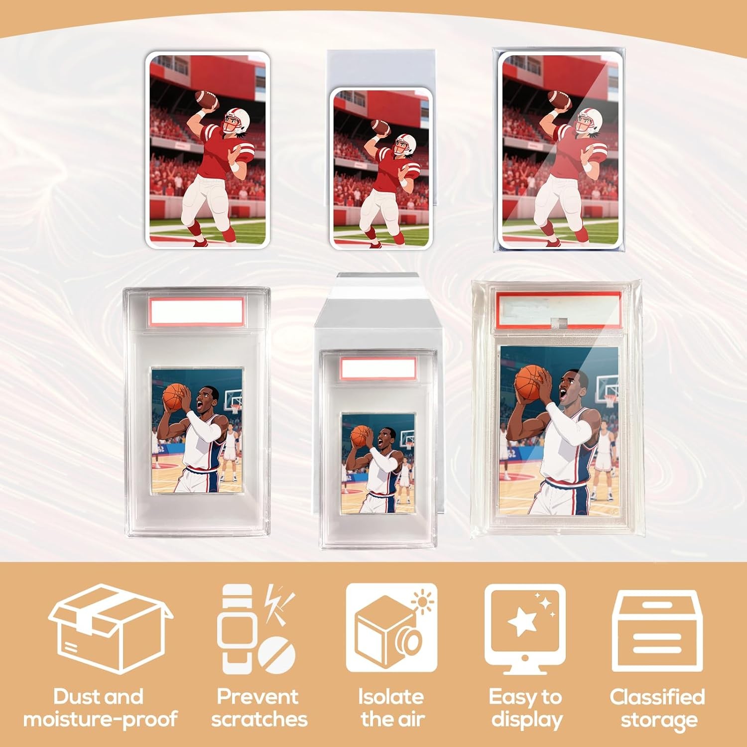 XANGNIER 145 Pcs Card Cleaning Kit,Trading Sports Card Repair and Care Tool Kit 