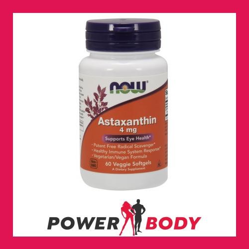 NOW Foods - Astaxanthin, 4mg - 60 veggie softgels