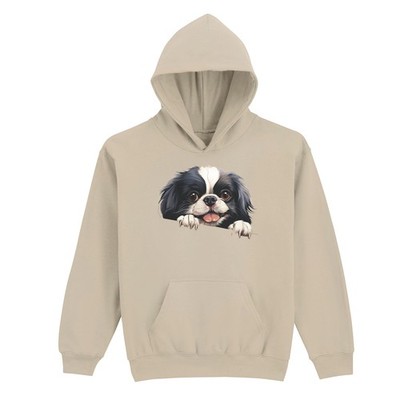 Flauschiger Hund King Charles Spaniel Tiere Kinder Hoodie Grafik Pullover Pulli