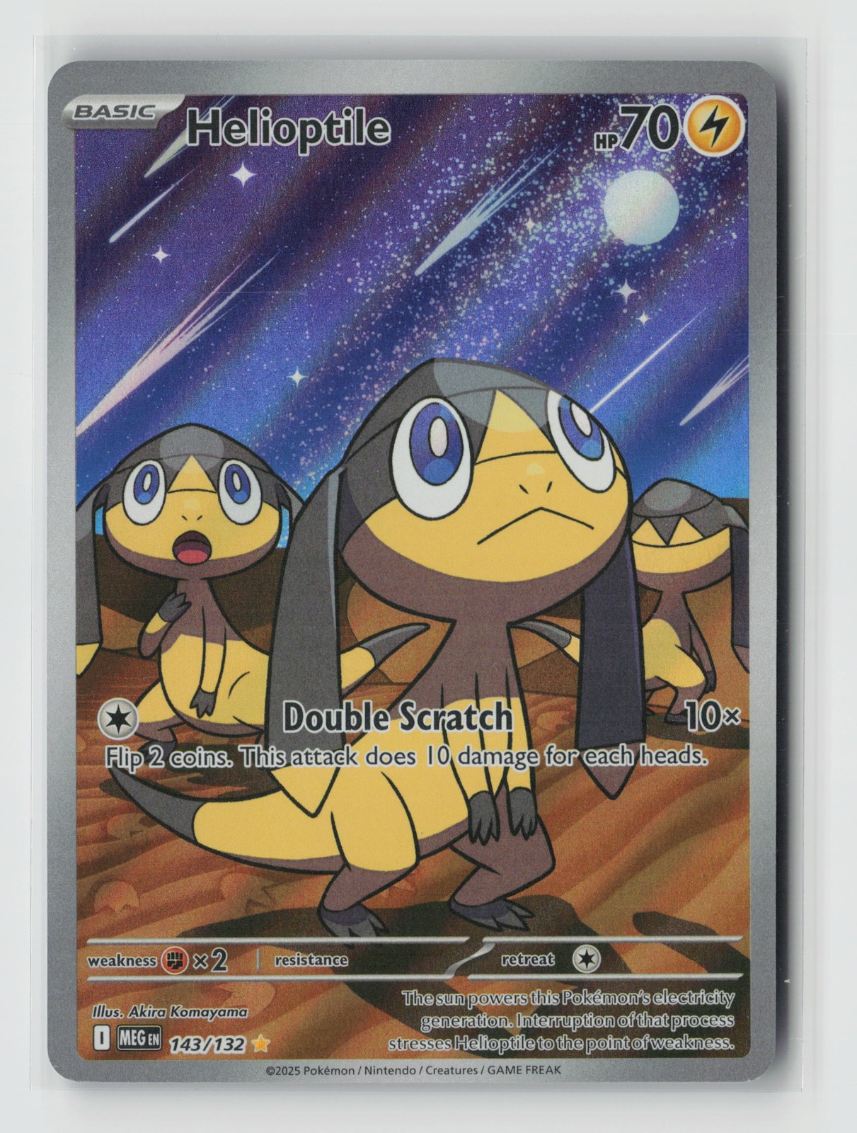 Helioptile Illustration Rare ME01: Mega Evolution 143/132 NM