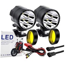Motorcycle Yellow Fog Lights, 12-60V 2.5inch Spotlight For Motorbike Auxiliary