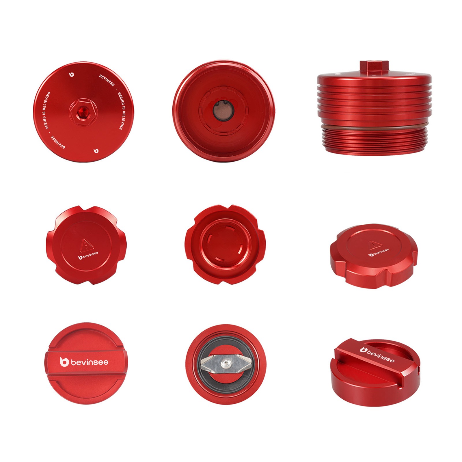 For BMW N20/N26/N51/N52/N54/N55 Oil Filter Cap Oil Cap Coolant Reservoir Cap Set