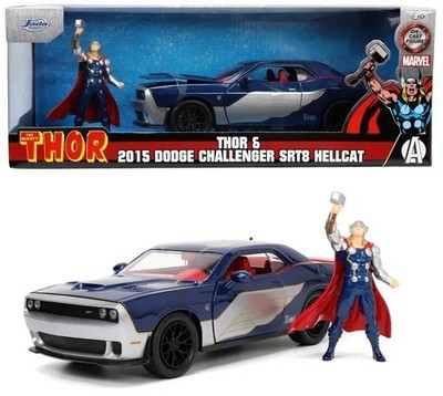 Jada Marvel Thor Dodge Challenger SRT8 1:24 Auto Figur Neu