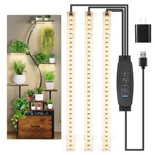 LED Grow Light Strips for Indoor Plants Full Spectrum, Timer  Dimmable Levels