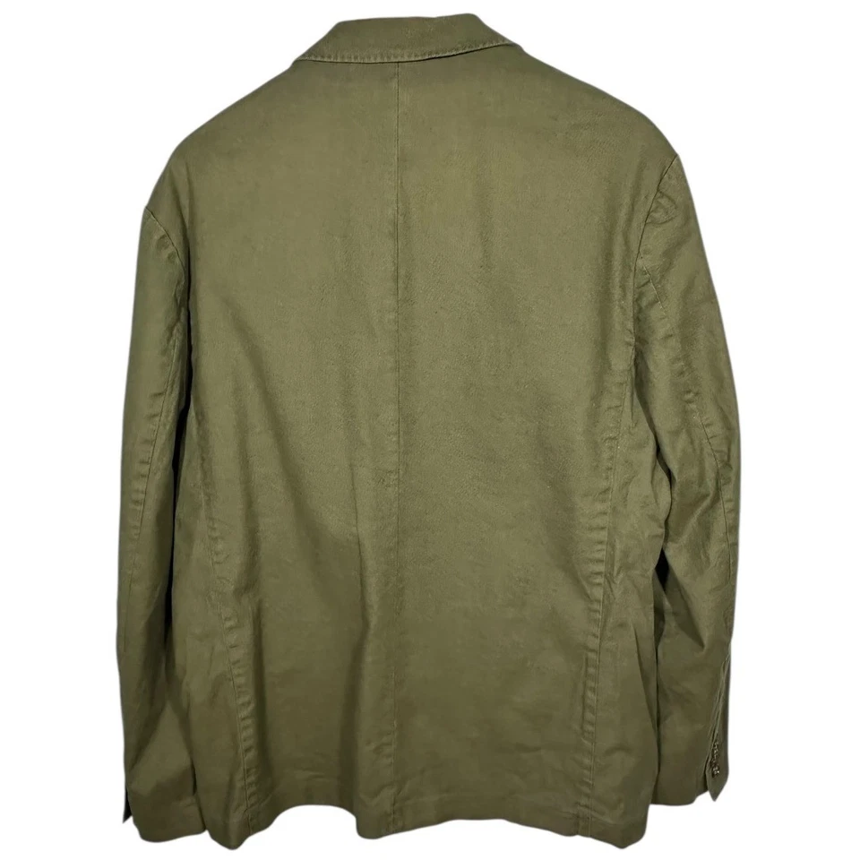 J. Crew оливковый зеленый конопли хлопок смесь блейзер куртка размер L опрятный бизнес - Изображение 2 из 4