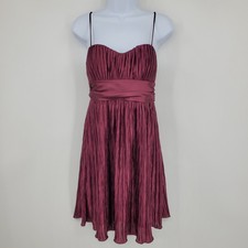 Vintage Speechless Burgundy Babydoll Y2K Romantic Holiday Glam Hoco Formal Dress