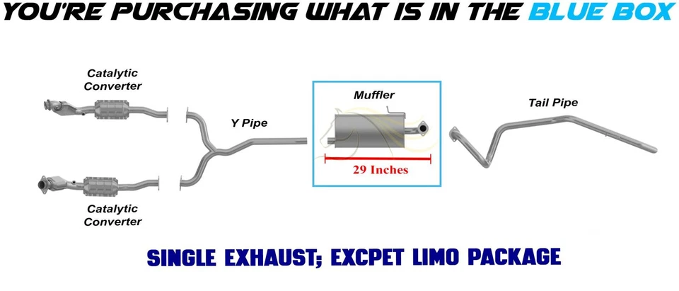 Silenciador de escape de acero inoxidable para: Ford Crown Victoria 2003-2011 4,6 L Foto 3 de 4