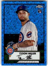 2021 Topps Chrome Platinum Tyson Miller Blue Diamond Refractor #/199 Rookie #114
