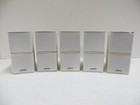 set of 5 Bose Double Cube Jewel white Speakers only damaged on the corner