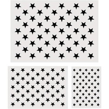 Koogel 50-Star American Flag Stencil Set, 3 Sizes Reusable Easy-to-Use