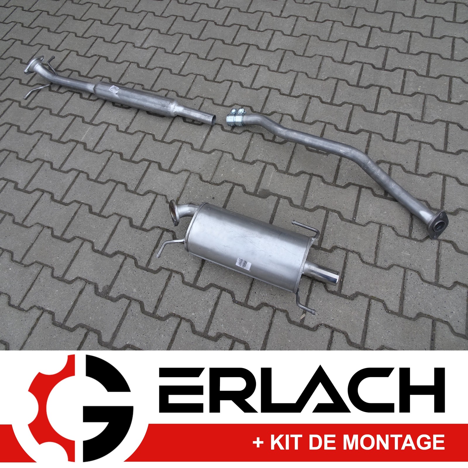 Pot d'échappement silencieux Suzuki Swift III en acier aluminisé durable