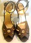 NEW Women's STUART WEITZMAN Brown Heels Size 10 Glitter Satin Peep-Toe Spain — photo 4