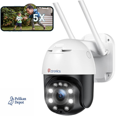 Ctronics 5X Optischer Zoom Überwachungskamera Aussen WLAN PTZ Dome WiFi