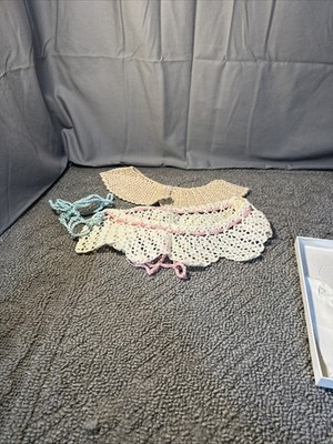 Vintage crocheted collars plus