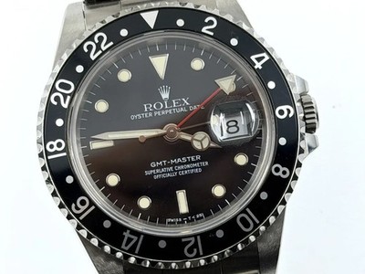 Rolex GMT Master 40mm Automatic Black Bezel Year 1991 model 16700