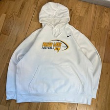 Nike Prior Lake Football Hoodie White 2XL | USA Team Issue Graphic Sweatshirt