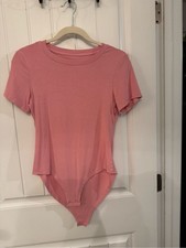 Women's Pink Short-Sleeve Bodysuit