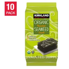 Kirkland Signature Organic Roasted Seaweed, 0.6 oz, 10-count