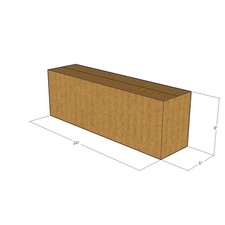 75 24x6x8 Kraft Brown Corrugated Shipping Boxes 32 ECT Single-Wall New