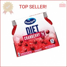 Ocean Spray Juice Drink 10 Ounce Bottle Pack of, Diet Cranberry, 60 Fl Oz, Pack