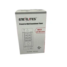 Countdown Timer Switch for Bathroom Fans and Lights 1-30 Min Neutral Wire Req...