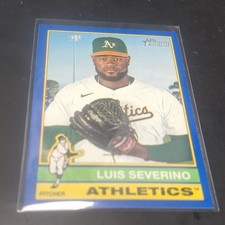 Topps 2025 Heritage High Number SP Luis Severino #442 Dark Blue Border Athletics