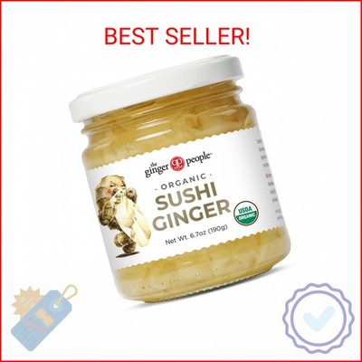 The Ginger People Organic Pickled Sushi Ginger Dye Free 6.7 oz 1Pk