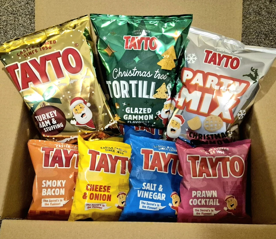 TAYTO Potato Crisps Christmas Gift Present Hamper Crisps Snack Party Jumbo Box
