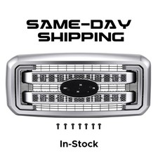 Satin Aluminum Platinum Grille Assembly For 2011-2016 Ford F250 F350 Super Duty Satin Aluminum Platinum Grille Assembly For 2011-2016 Ford F250 F350 Super Duty