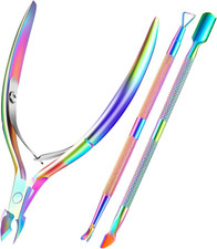 Cuticle Trimmer Cuticle Remover with Cuticle Pusher, Professional Stainless Ste