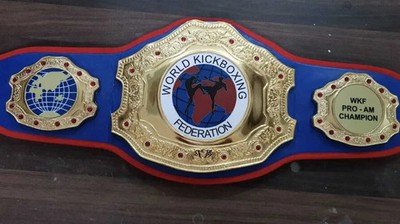 WKF WORLD KICKBOXING FEDERATION CHAMPION BELT ADULT SIZE REPLICA