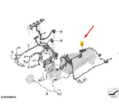 BMW 5 G60 Pwr. Versorgungsmodul-Motorkabelbaum 12517925728 NEU ORIGINAL