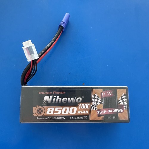 1PCS 3S Lipo Battery 8500mAh 11.1V Lipo Battery 100C Hard Case with EC5