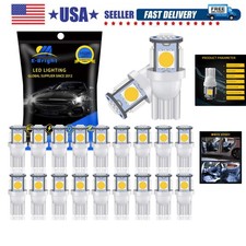 20-Pack T10 194 Led Bulb, White 5050 5 SMD 2825 W5W 912 168 LED Bulb Replacem...