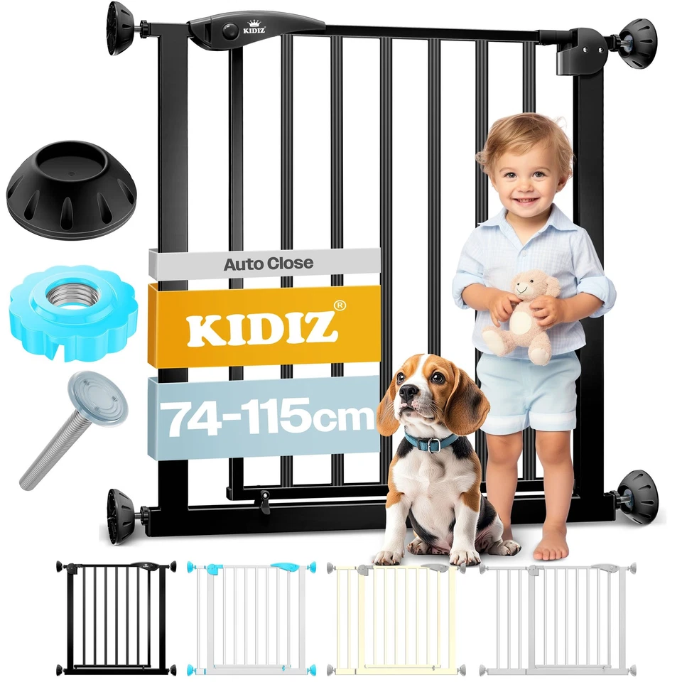 KIDIZ B-WARE Türschutzgitter Absperrgitter Gitter Treppengitter Größe 74 -87 cm